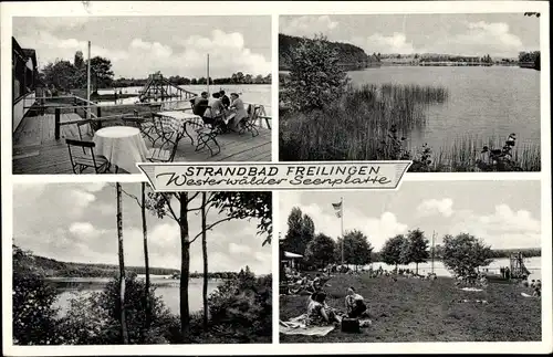 Ak Freilingen im Westerwald, Strandbad, Westerwälder Seenplatte
