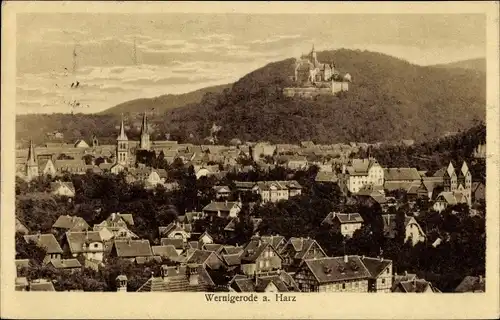 Ak Wernigerode am Harz, Gesamtansicht