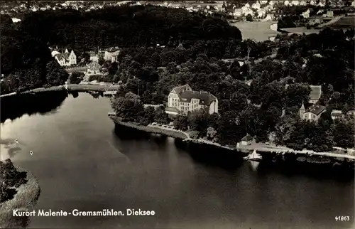 Ak Gremsmühlen Malente in Ostholstein, Kurort, Dieksee, Fliegeraufnahme