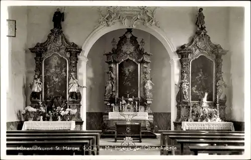 Ak Sankt Märgen im Schwarzwald, Inneres der Ohmenkapelle