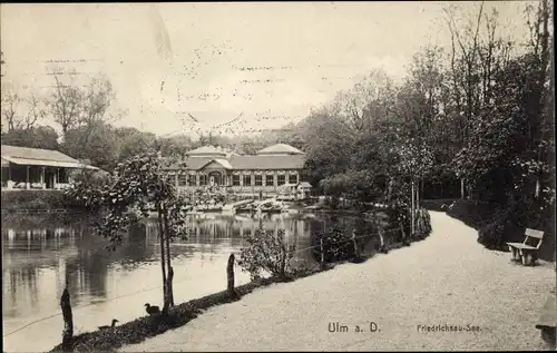 Ak Ulm an der Donau, Friedrichsau-See