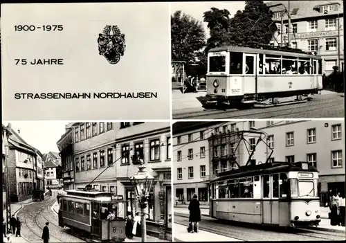 Ak Nordhausen am Harz, 75 Jahre Straßenbahn Nordhausen
