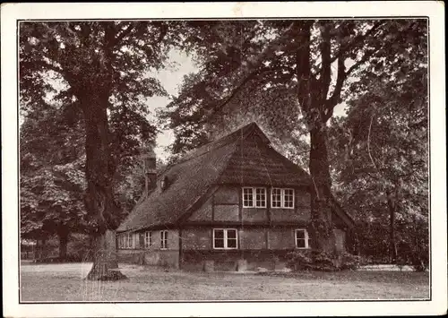 Ak Hamburg Mitte Horn, Rauhes Haus, Direktor Engelke, Zitat, Fachwerkbau