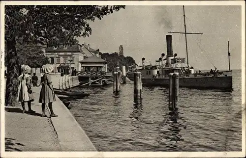 Ak Überlingen am Bodensee, Landungsplatz