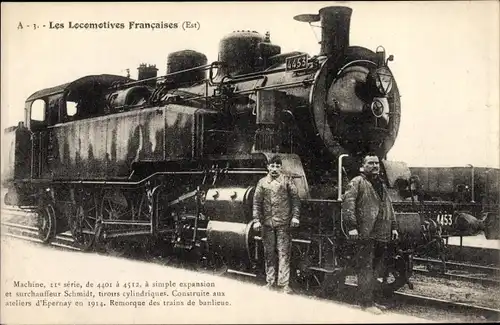 Ak Les Locomotives Francaises, Etat, Machine No. 4453