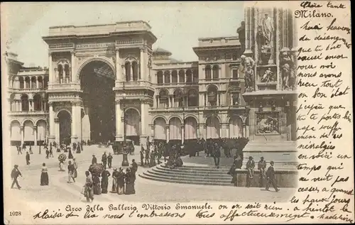 Ak Milano Mailand Lombardia, Arco della Galleria Vittorio Emanuele