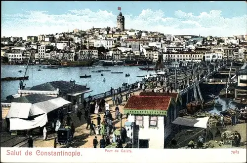 Ak Konstantinopel Istanbul Türkei, Pont de Galata