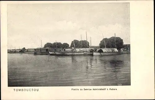 Ak Timbuktu Tombouctou Mali, Flotille du Service Administratif a Kabara