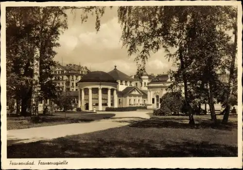 Ak Františkovy Lázně Franzensbad Region Karlsbad, Franzensquelle