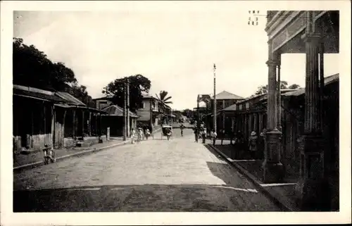 Ak Diego Suarez Antsiranana Madagaskar, Straßenpartie im Ort