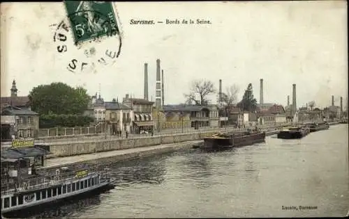 Ak Suresnes Hauts de Seine, Bords de la Seine