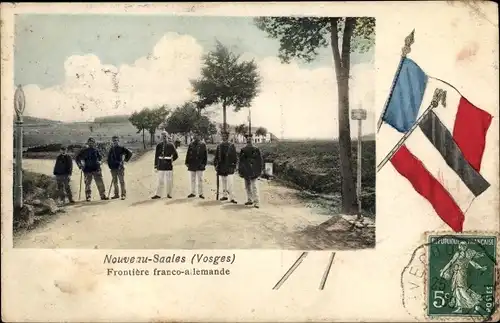 Ak Nouveau Saales Colroy la Grande Vosges, Frontiere franco-allemande