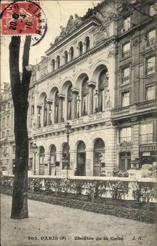 Ak Paris III. Arrondissement Temple, Theatre de la Gaite