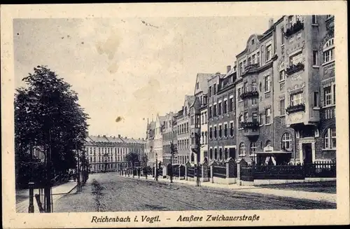 Ak Reichenbach im Vogtland, Äußere Zwickauerstraße
