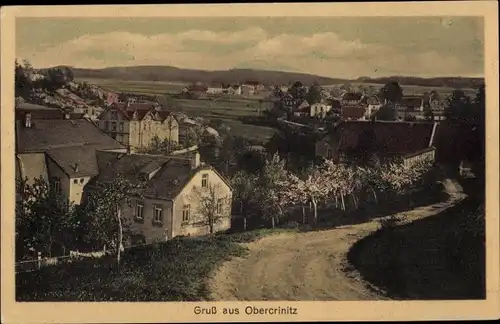Ak Obercrinitz Crinitzberg in Sachsen, Blick auf den Ort
