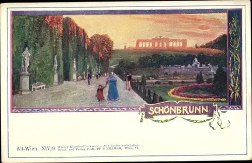 Künstler Ak Wilt, H., Wien 13 Hietzing Österreich, Schönbrunn, Schlosspark