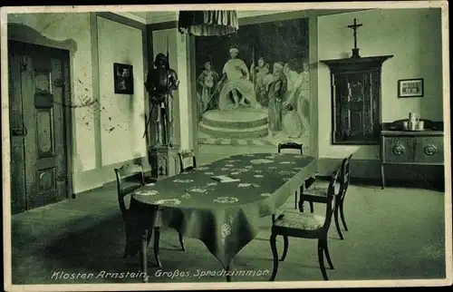 Ak Obernhof an der Lahn, Kloster Arnstein, Großes Sprachzimmer