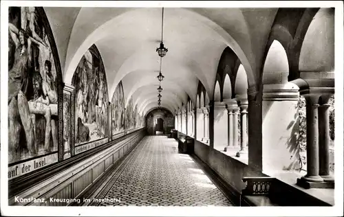Ak Konstanz am Bodensee, Kreuzgang im Inselhotel