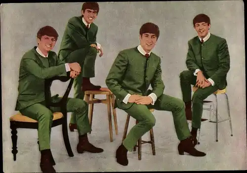 Ak The Beatles, Musiker, Quartett, Musikband, Stühle