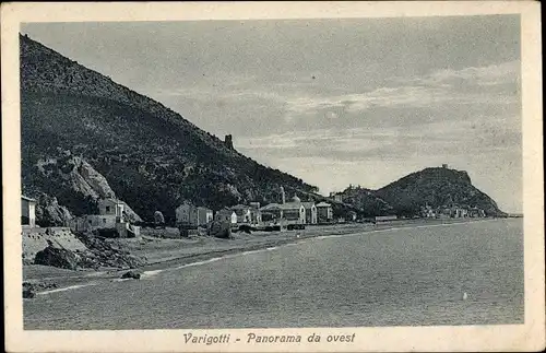 Ak Varigotti Finale Ligure Liguria Italien, Panorama da ouest