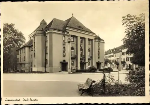 Ak Františkovy Lázně Franzensbad Region Karlsbad, Stadttheater