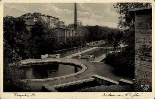 Ak Kaliningrad Königsberg Ostpreußen, Kaskaden am Schlossteich