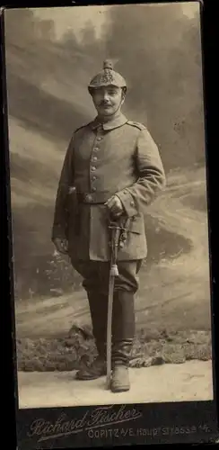 CdV Deutscher Soldat in Uniform, Portrait