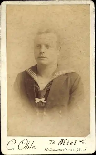 CdV Deutscher Seemann in Uniform, Portrait, Kaiserliche Marine