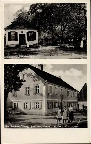 Ak Bubenreuth Mittelfranken, Gaststätte, Salettl mit Garten