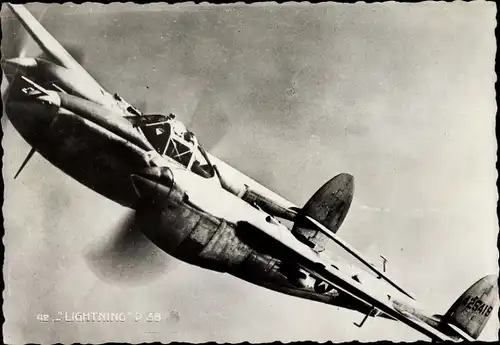 Ak Lockheed Lightning P 38, Amerikanisches Kampfflugzeug