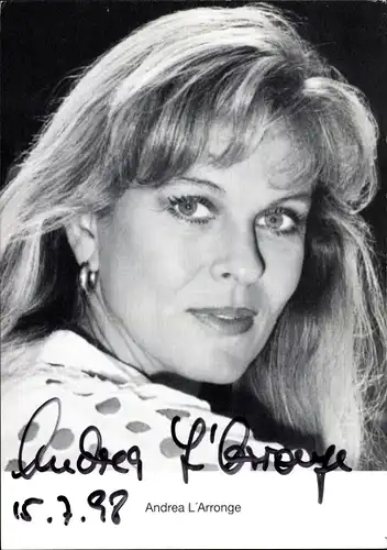 Ak Schauspielerin Andrea L'Arronge, Portrait, Autogramm