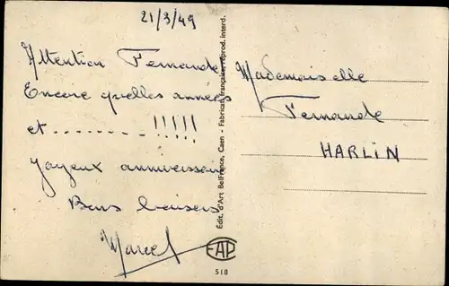 Künstler Ak Mais, c'est un garcon, si j'ai bonne memoire