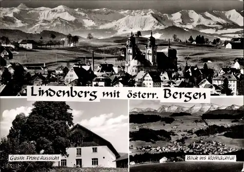 Ak Lindenberg im Allgäu Schwaben, Gasthaus zur Frohen Aussicht, Rothachtal