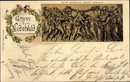 Litho Niederwald, Relief vom Nationaldenkmal Heimkehr