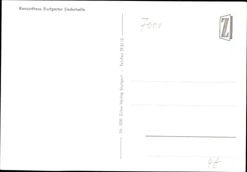 Ak Stuttgart in Baden Württemberg, Innenansichten vom Konzerthaus, Liederhalle, Besucher