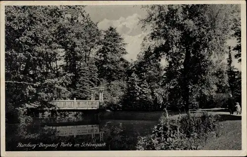 Ak Hamburg Bergedorf, Partie im Schlosspark