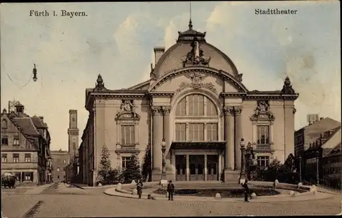 Ak Fürth in Mittelfranken Bayern, Stadttheater