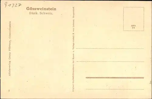 Ak Gößweinstein in Oberfranken, Kirche, Burg, Teilansicht