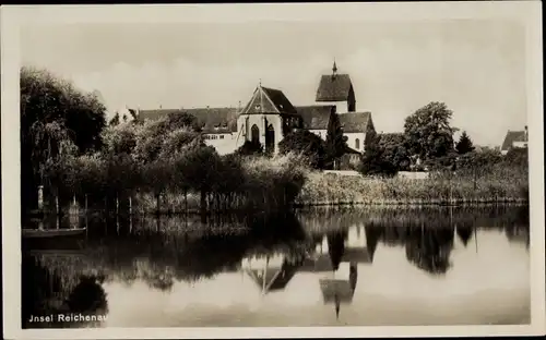 Ak Mittelzell Insel Reichenau Bodensee, Blick auf das Münster