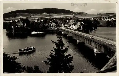 Ak Saalburg in Thüringen, am Stausee der Bleilochtalsperre