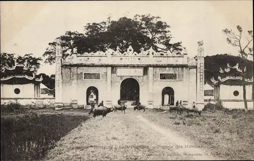 Ak Tonkin Vietnam, Sept Pagodes, Pagode des Miracles