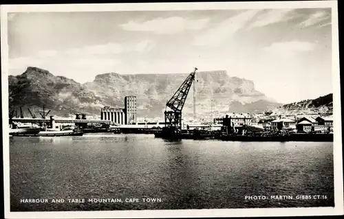 Ak Cape Town Kapstadt Südafrika, Harbour and Table Mountain