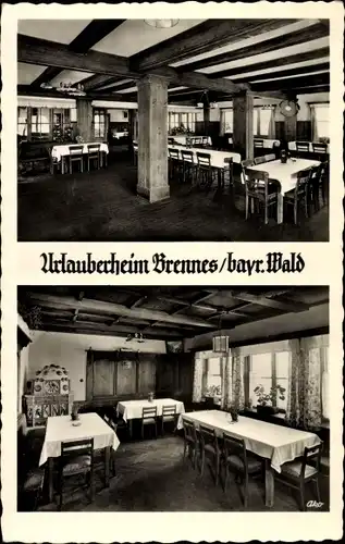 Ak Bayerisch Eisenstein im Bayrischen Wald Niederbayern, Urlauberheim Brennes