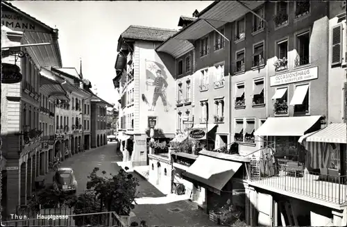 Ak Thun Kanton Bern Schweiz, Hauptgasse, Occasionshaus