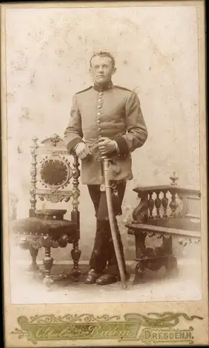 CdV Deutscher Soldat in Uniform, Portrait