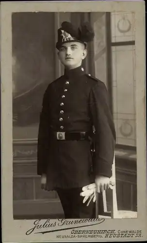 CdV Deutscher Soldat in Uniform, Portrait