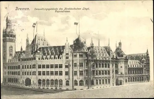Ak Hansestadt Bremen, Papenstraße, Verwaltungsgebäude des Norddeutschen Lloyd