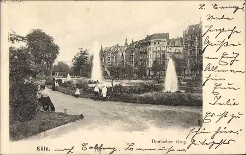 Ak Köln am Rhein, Partie am Deutschen Ring