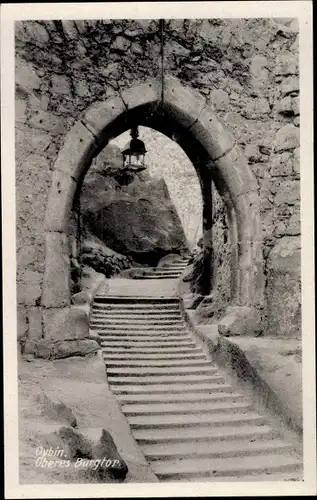 Ak Oybin in der Oberlausitz, Zittauer Gebirge, Oberes Burgtor