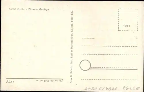 Ak Oybin in der Oberlausitz, Zittauer Gebirge, Oberes Burgtor